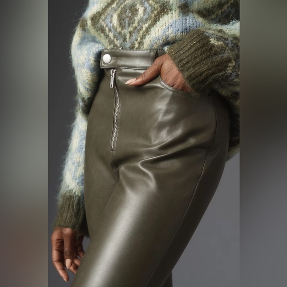 Anthropologie Avec Les Filles Faux Leather Kick-Flare Pants - Picture 6 of 10